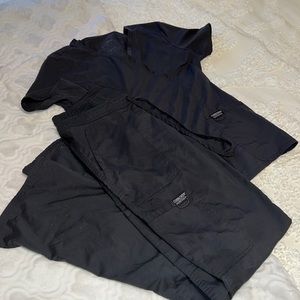 Cherokee Charcoal Gray Scrub Set